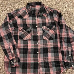 Flannel button down women’s shirt